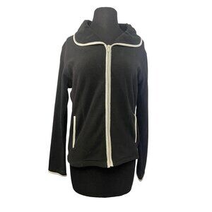 Nomadic Traders Women’s Black Full-Zip Fleece Jacket With Contrast Trim Size S